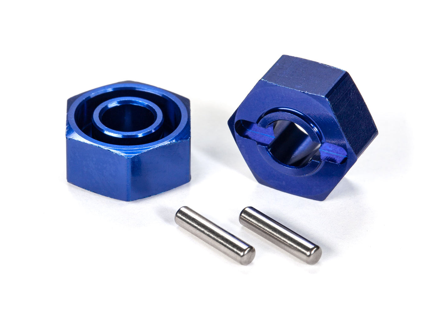Blue Aluminum 12 mm Hex Hubs (2)
