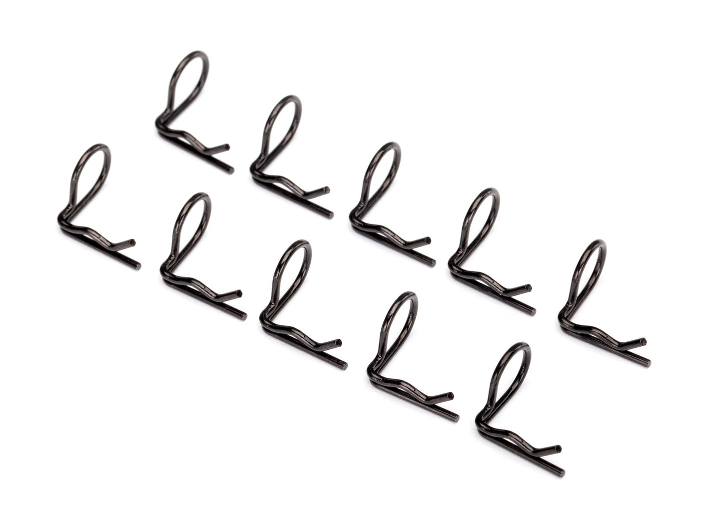 Body clip (mounting clip), angled, 90-degrees (black) (10)