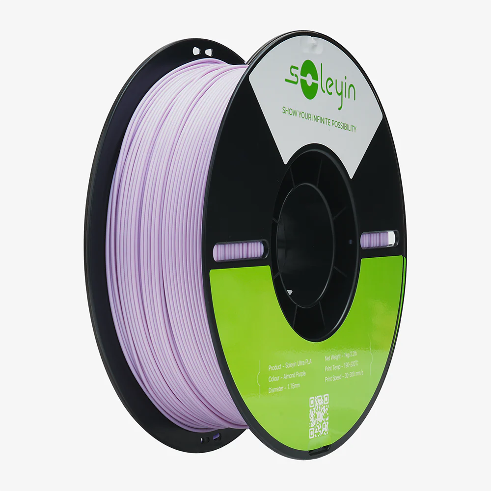 Soleyin Ultra PLA 3D Printing Filament 1kg, ALMOND PURPLE