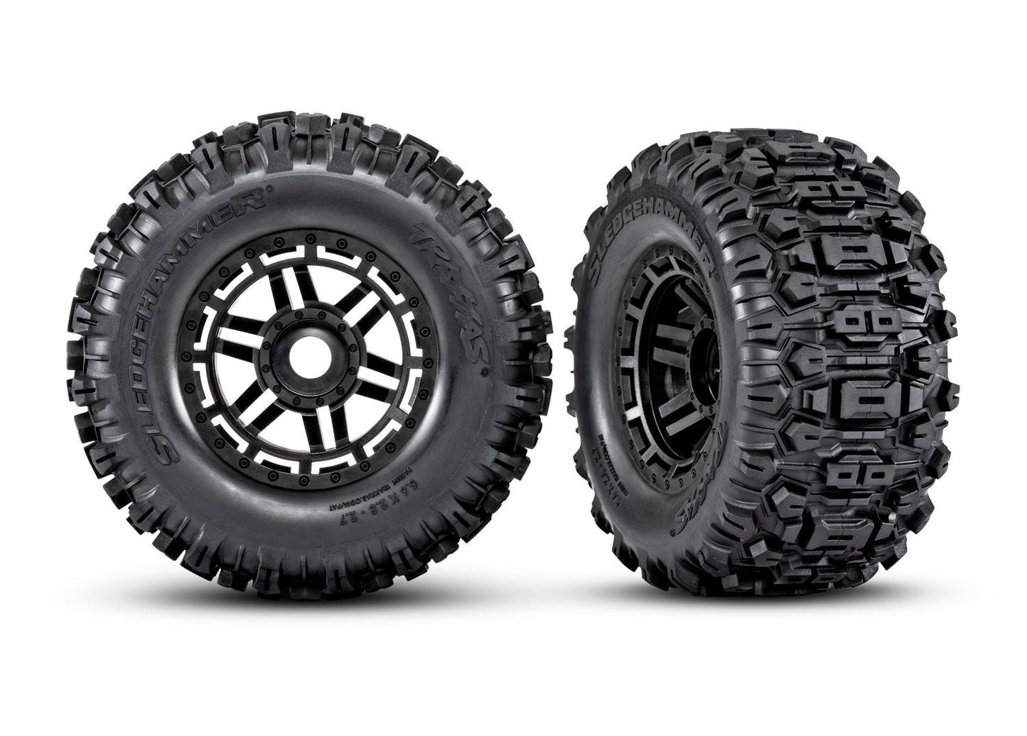 Maxx 2.8" Black Wheels & Sledgehammer Tires (2)