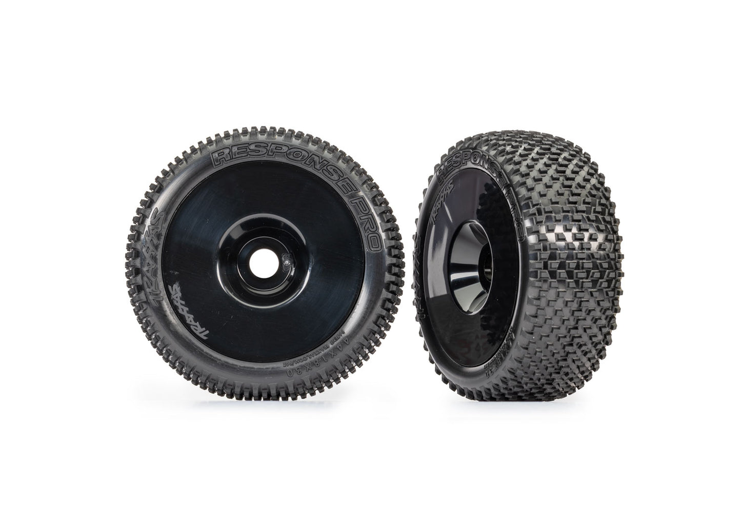 3.0" Black Dished Wheels w/ Response Pro Tires (2)
