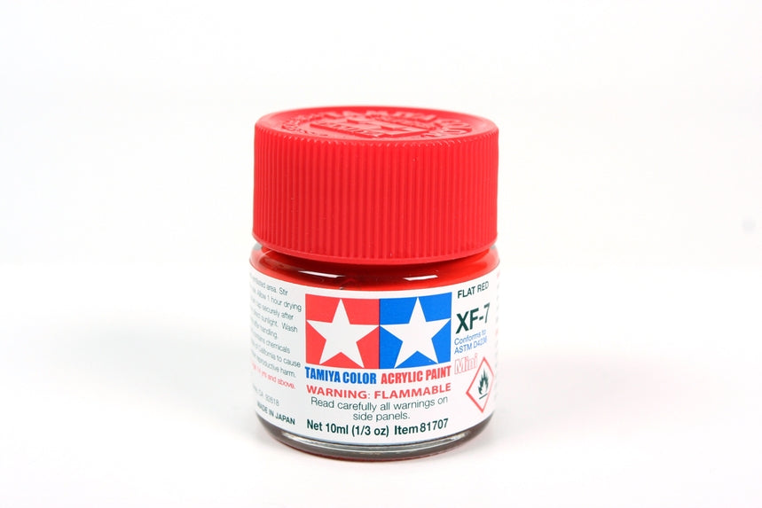 Acrylic Mini Xf-7 Flat Red 10Ml Bottle