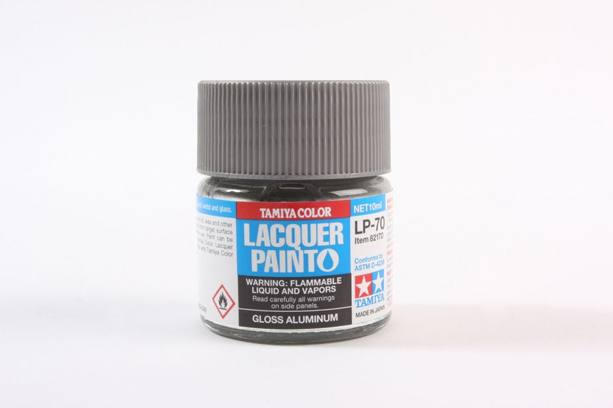 Tamiya LP-70 Gloss Aluminum Lacquer Paint (10ml)