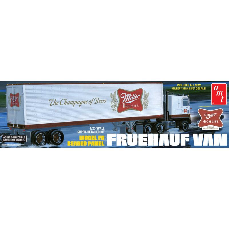 1/25 Miller Beer Fruehauf 40' Semi Trailer Model Kit