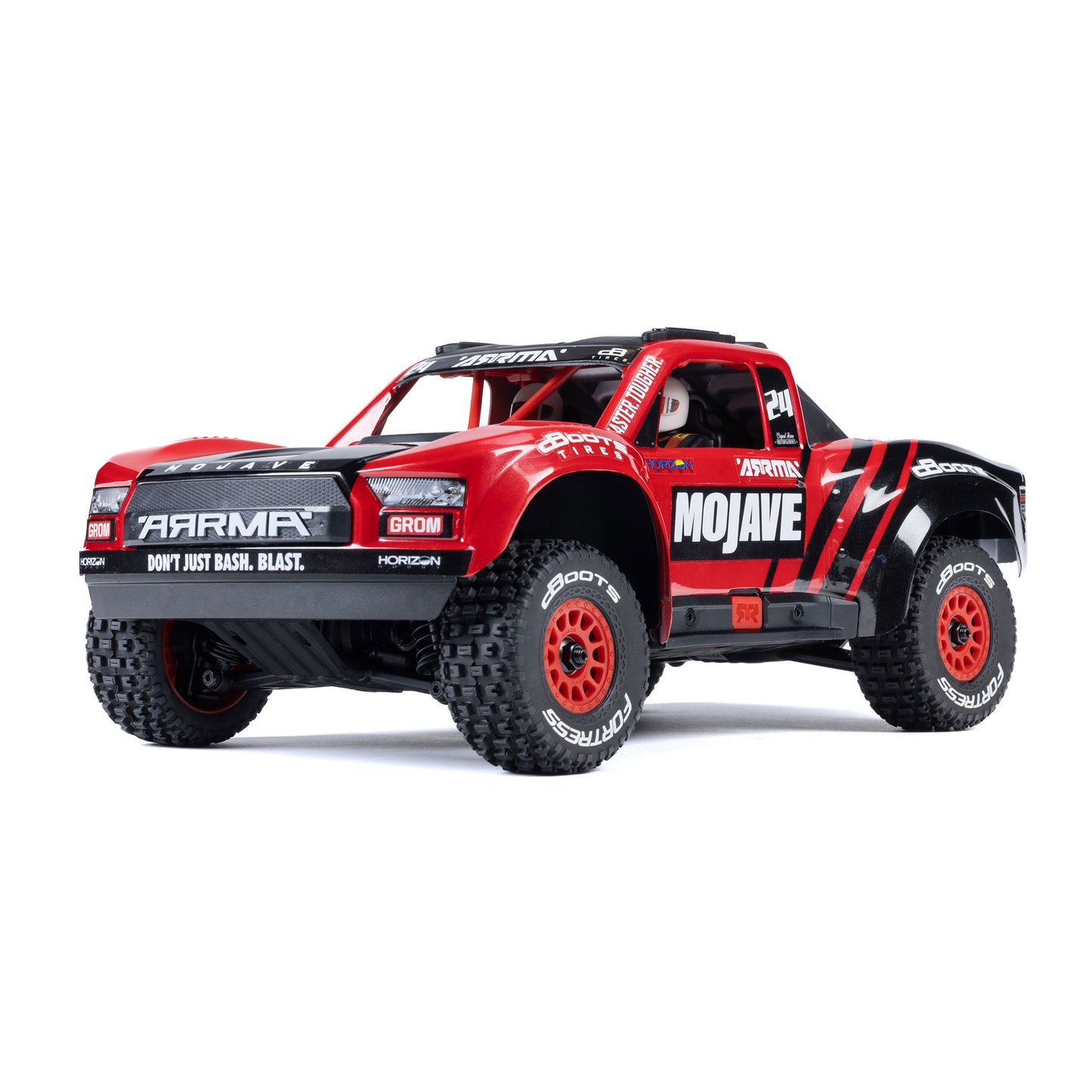 1/16 MOJAVE GROM 4X4 RTR BRUSHED DESERT TRUCK, RED/BLACK