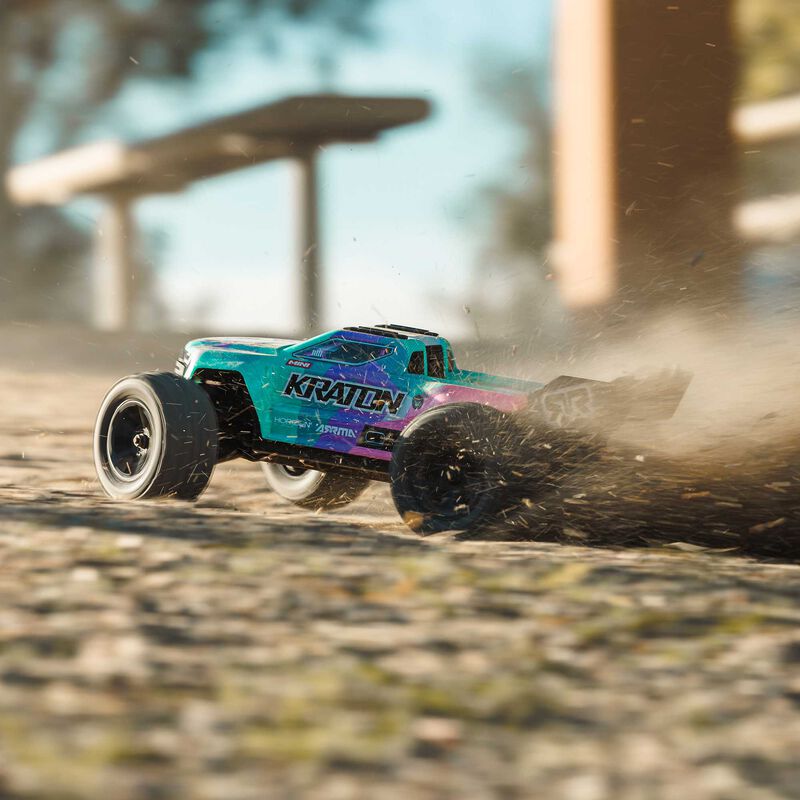 Arrma Mini Kraton 3S BLX 4X4 1/16 RTR Brushless Speed Monster Truck (Teal/Pink) w/2.4GHz Radio, 3S LiPo Battery & Charger