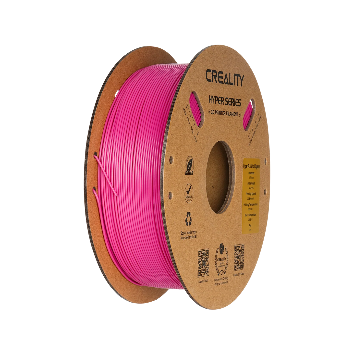 Hyper Series PLA 3D Printing Filament 1kg, VIVA MAGENTA
