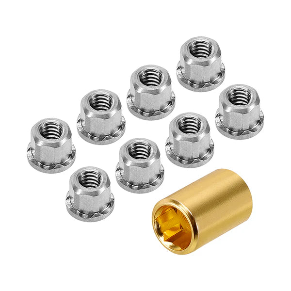 INJORA M2 Stainless Steel Nuts for 1/30 SCX30