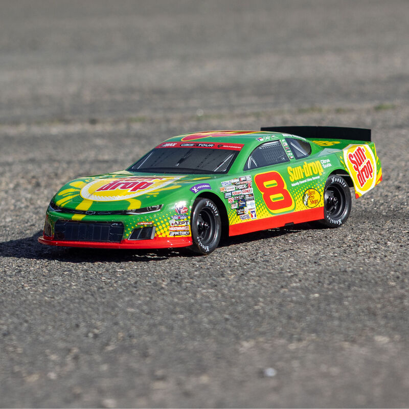 Mini Standard Large 1/12 Asphalt Late Model RC Race Car Dale Earnhardt Jr. No. 8 2025 Sun Drop Chevrolet ZL1 2S AWD On-Road (Battery & Charger Included), Green