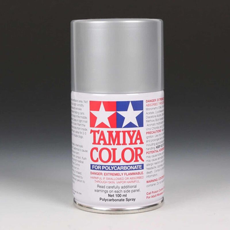 Tamiya PS-48 Semi Gloss Silver Anodized Aluminum Lexan Spray Paint (100ml)