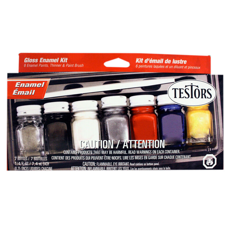 Testors Enamel Paint Kit: 6 Colors Hobby Set