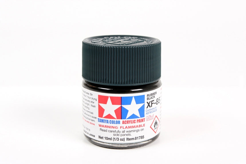 Acrylic Mini Xf-85 Rubber Blk 10Ml Bottle Rubber Black