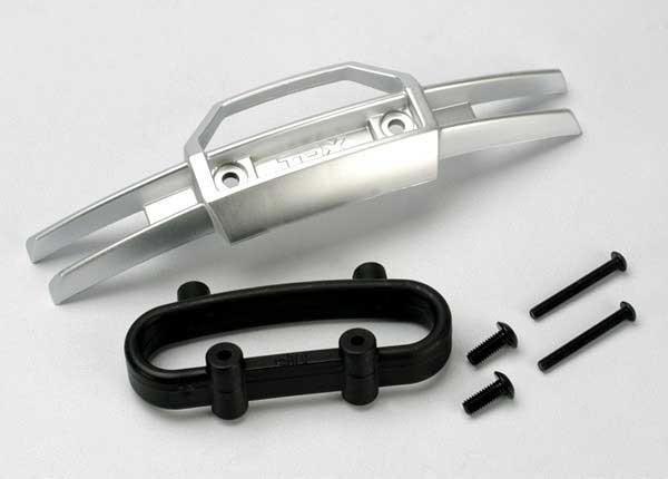Satin Chrome Front Bumper with Mount & Screws