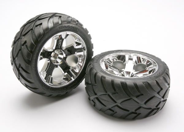 All-Star 2.8" Chrome Wheels & Anaconda Tires (2)