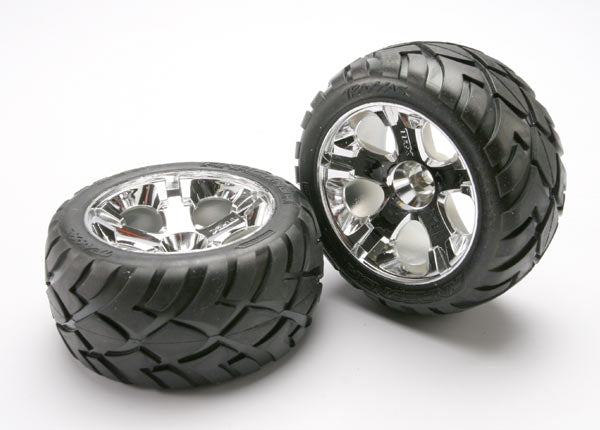 All-Star 2.8" Chrome Wheels & Anaconda Tires (2)