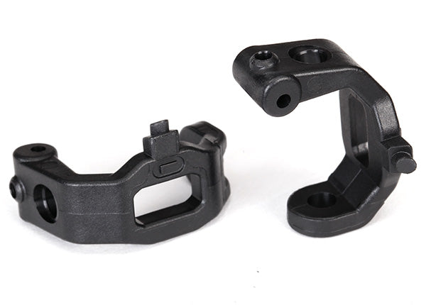 Left and right caster blocks with kingpin bushings (4)