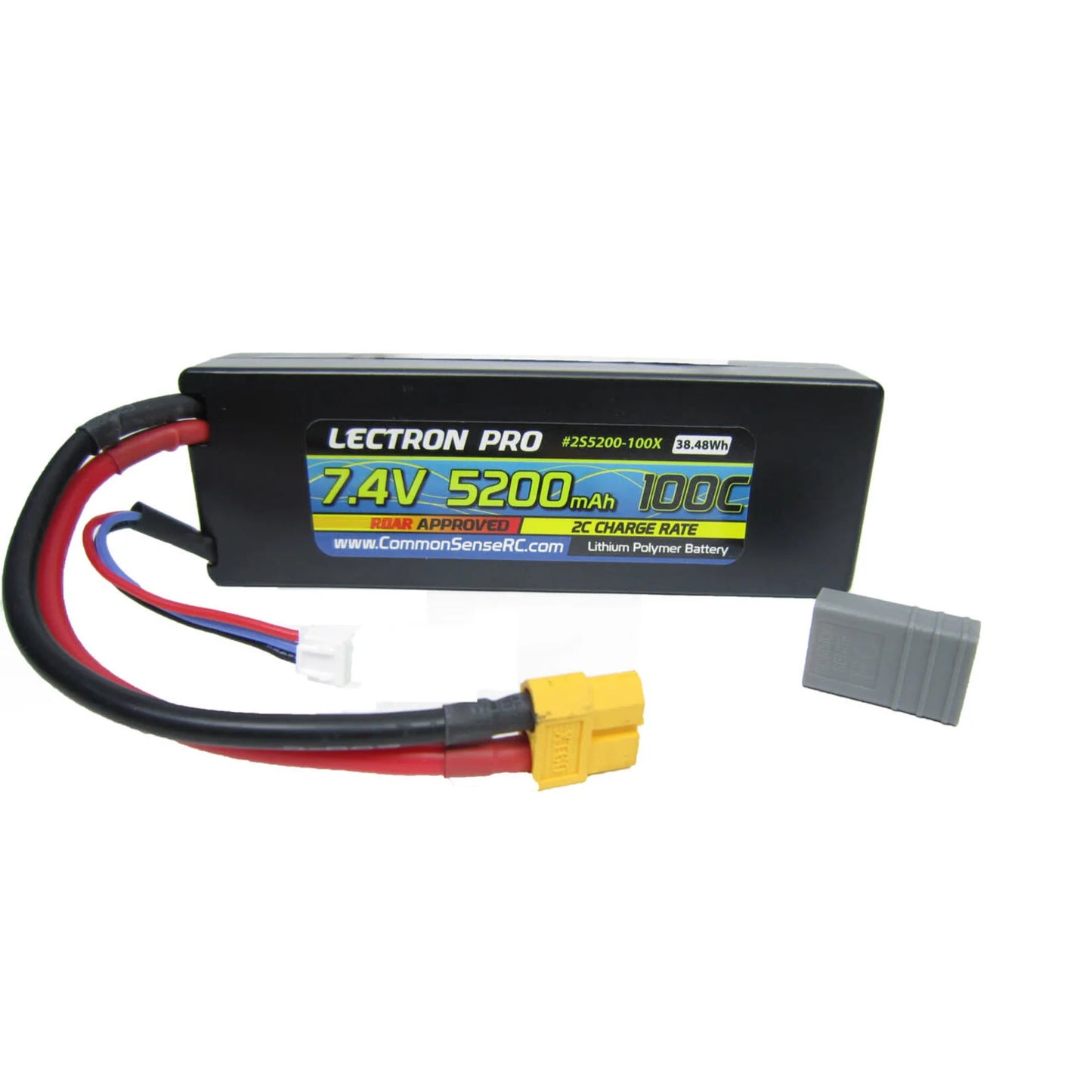 Lectron Pro 7.4V 5200mAh 100C Lipo Battery with XT60 Connector