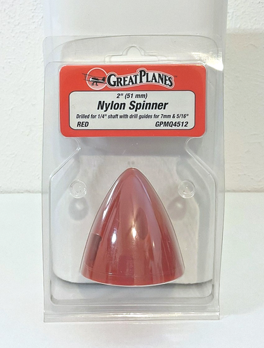 Great Planes 2" Red Nylon Spinner 51mm Nose Cone GPMQ4512