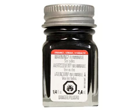 Testors Enamel 1/4oz Semi-Gloss Black