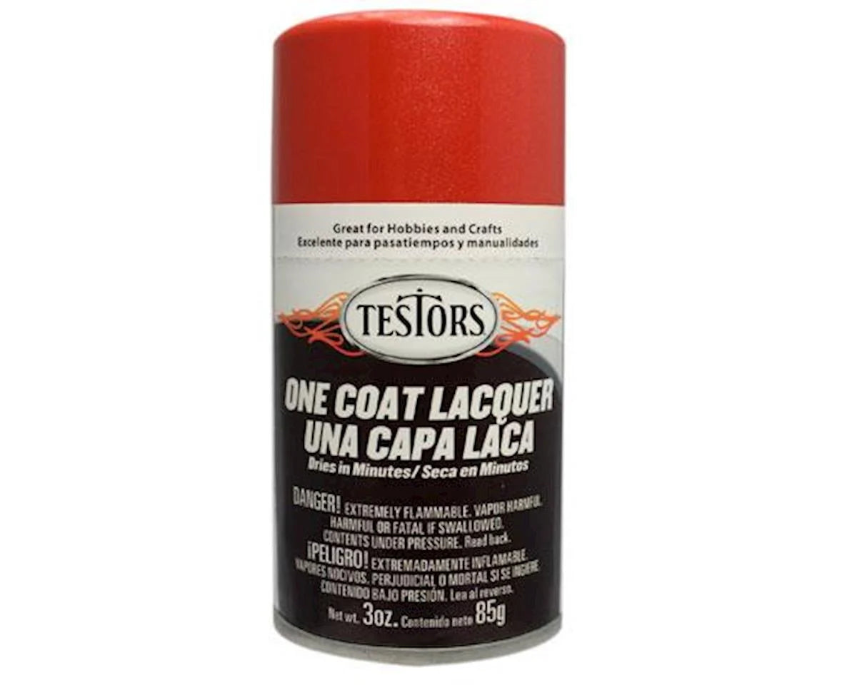 Testors One Coat Lacquer Paint (Revving Red) (3oz)