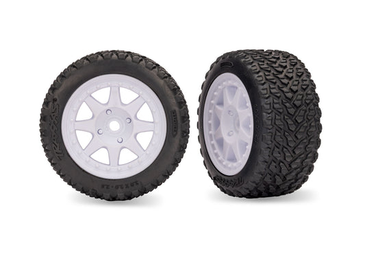 White Front Mini Rally Wheels with Hard Tires (2)