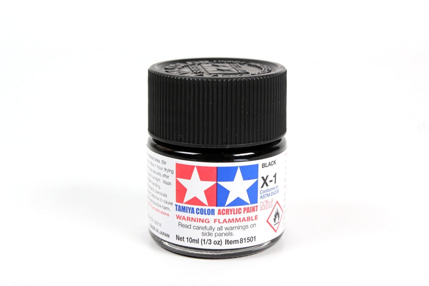 Acrylic Mini X-1 Black 10Ml Bottle