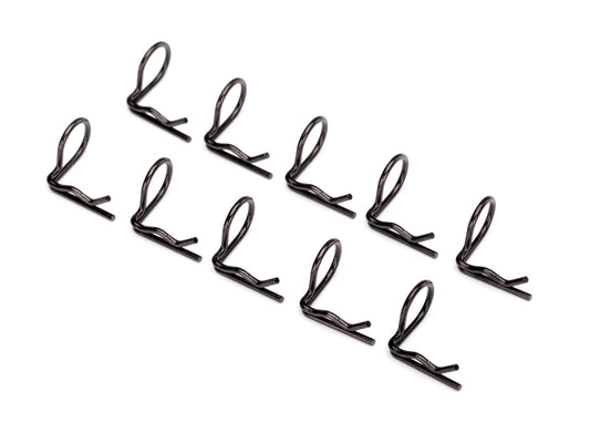 Body clip (mounting clip), angled, 90-degrees (black) (10)