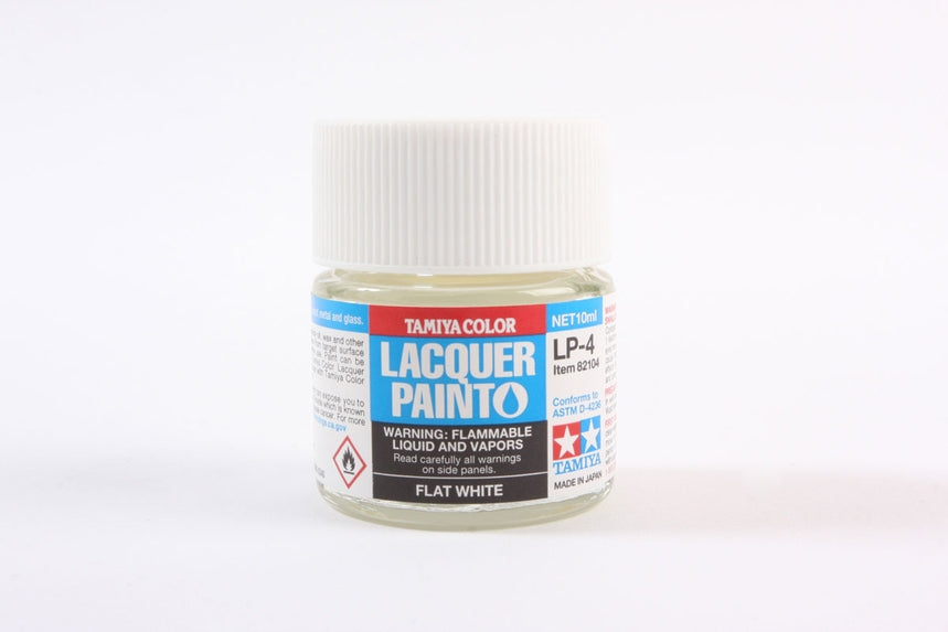 Tamiya LP-4 Flat White Lacquer Paint (10ml)