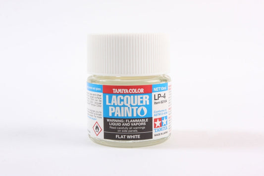 Tamiya LP-4 Flat White Lacquer Paint (10ml)