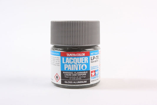 Tamiya LP-70 Gloss Aluminum Lacquer Paint (10ml)