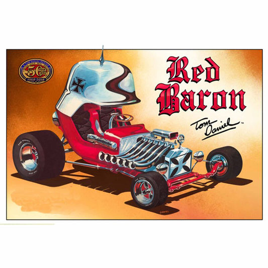1/24 Tom Daniel Red Baron Show Car Plastic Model W/ Trading Card