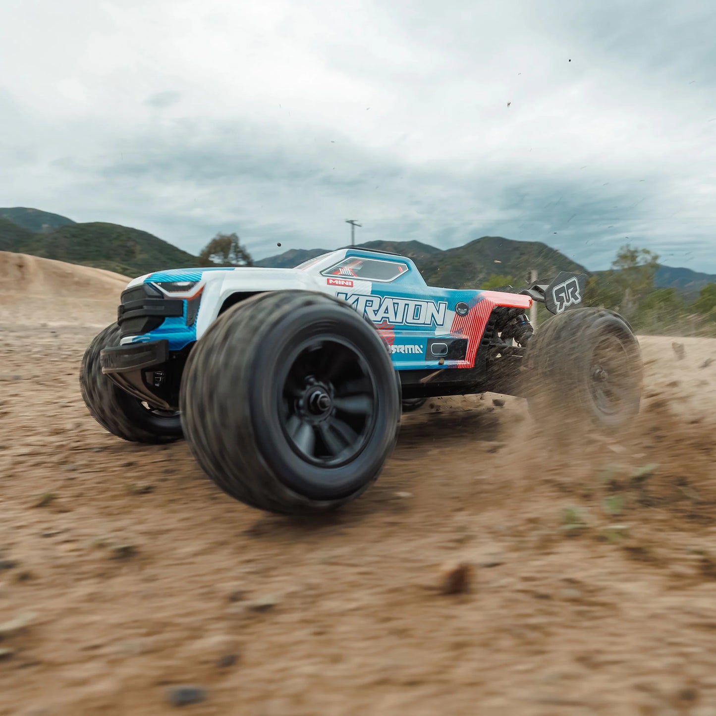 Arrma Mini Kraton 3S BLX 4X4 1/16 RTR Brushless Speed Monster Truck (Red/Blue) w/2.4GHz Radio, 3S LiPo Battery & Charger