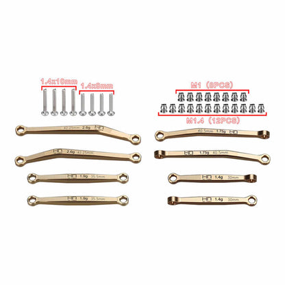 Brass No-Flex Link Set, 1/30 Axial SCX30