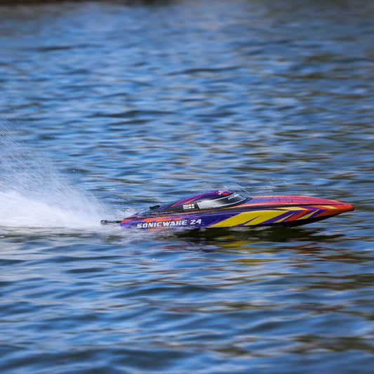 Sonicwake 24" Self-Righting Brushless Deep-V RTR (Battery & Charger Included), Red