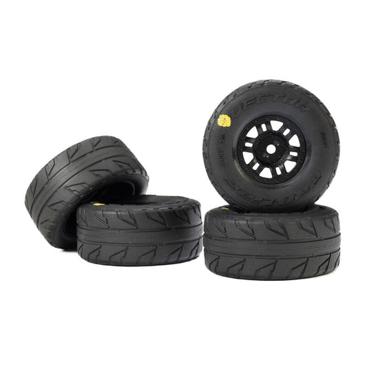 1/16 Vector Front/Rear Tires MTD 12mm Black Split Six (4): MOJAVE GROM