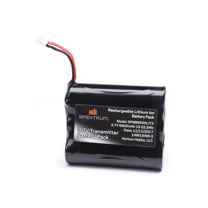 Spektrum RC 1S Li-Ion Transmitter Battery (3.7V/6600mAh) (NX6/NX8/NX10/iX12) w/XH-1S Connector