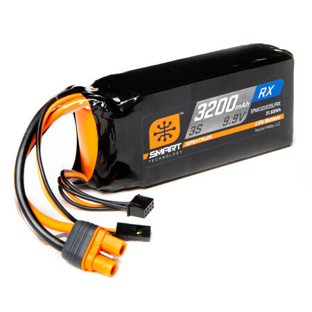 9.9V 3200mAh 3S 15C Smart LiFe ECU Battery: Universal Receiver, IC
