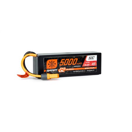 5000mAh 4S 14.8V Smart G2 LiPo 50C Hard Case; IC5
