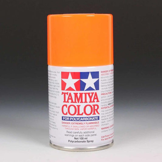 Tamiya PS-24 Fluorescent Orange Lexan Spray Paint (100ml)