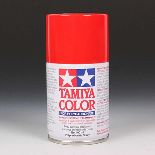 Tamiya PS-34 Bright Red Lexan Spray Paint (100ml)