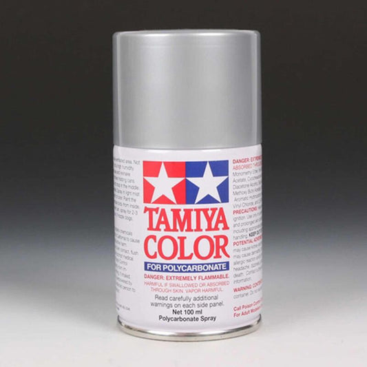 Tamiya PS-48 Semi Gloss Silver Anodized Aluminum Lexan Spray Paint (100ml)