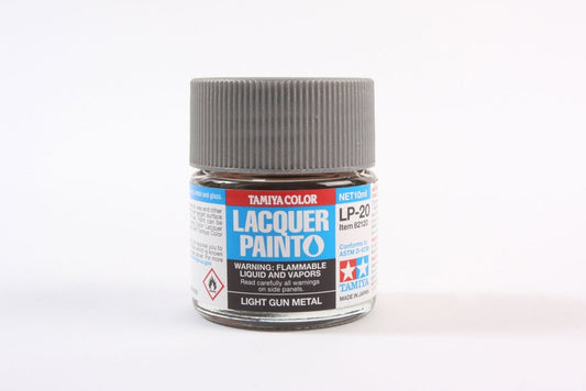 Tamiya LP-20 Light Gun Metal Lacquer Paint (10ml)