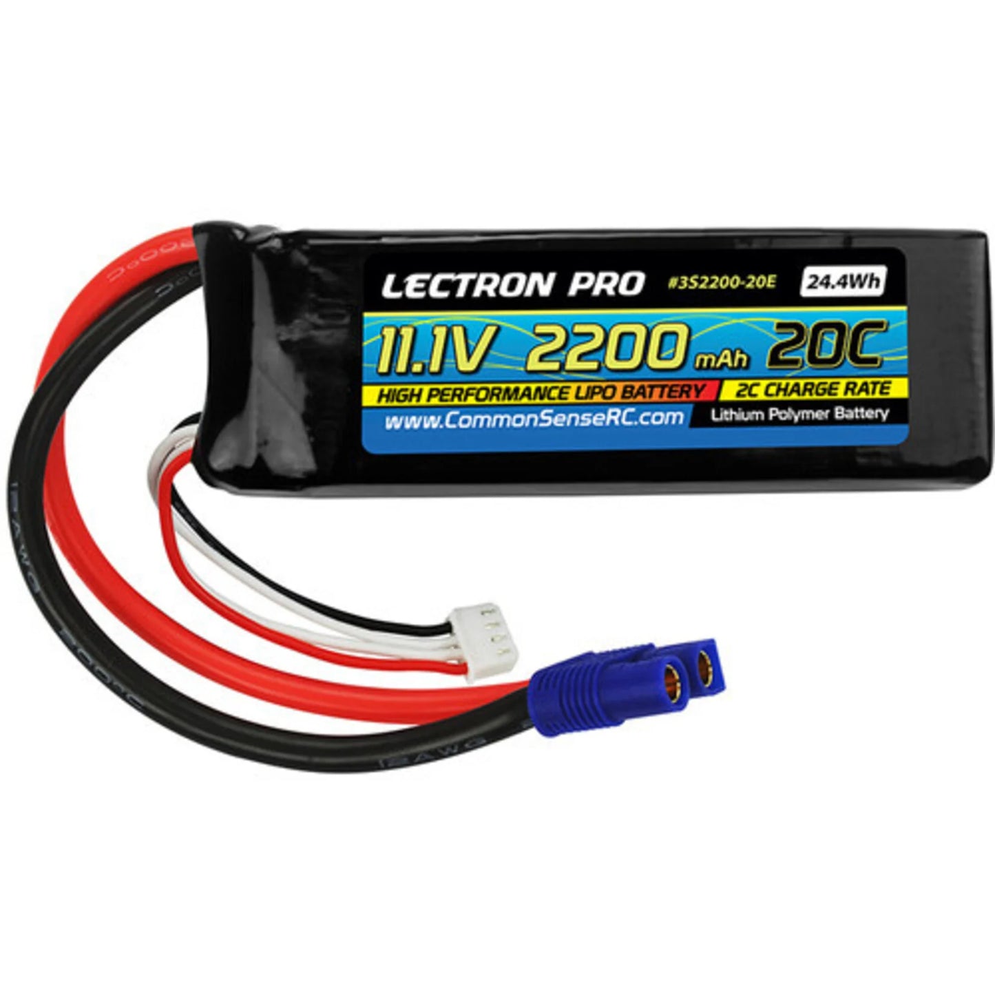 Lectron Pro 3S2200-100E3S 11.1V 100C Lipo Battery