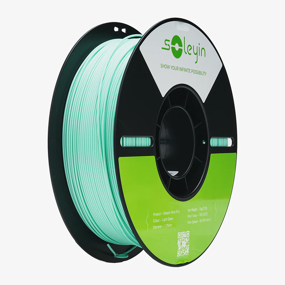 Soleyin Ultra PLA 3D Printing Filament 1kg, LIGHT GREEN