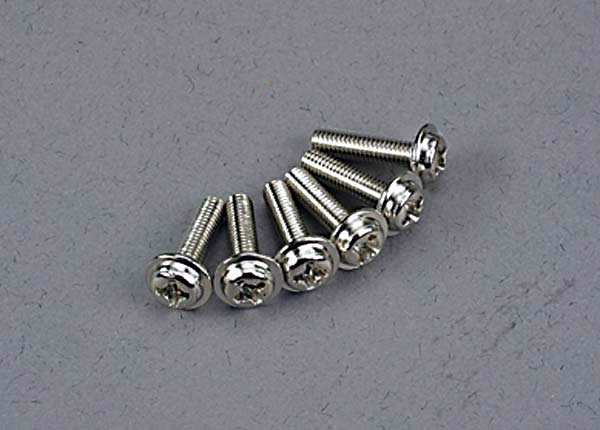 Washer-Head Machine Screws 3x12 mm (6)