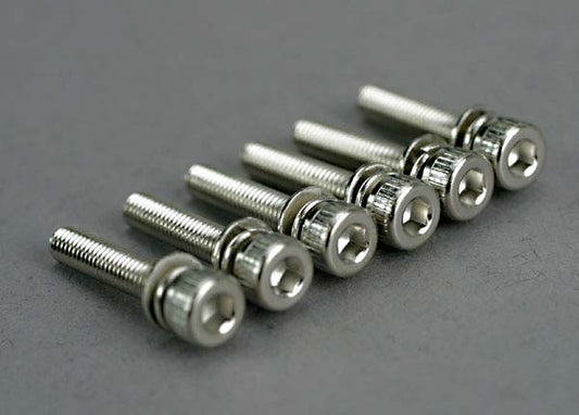 Cap-Head Machine Screws 3x15 mm w/ Washers (6)