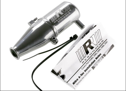 Tuned pipe, Resonator, R.O.A.R. legal (single-chamber, enhances low to mid-rpm power) (for RevoA & Slayer with TRXA Racing Engines)
