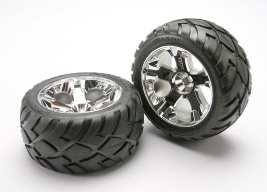 All-Star 2.8" Chrome Wheels & Anaconda Tires (2)