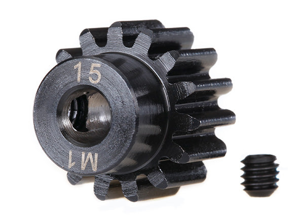 15-Tooth Machined Pinion Gear (1.0 Mod) 5 mm Bore