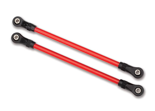 Suspension links, rear lower, red (2) (5x115mm, powder coated steel) (assembled with hollow balls) (for use with #8140R TRX-4A Long Arm Lift Kit)